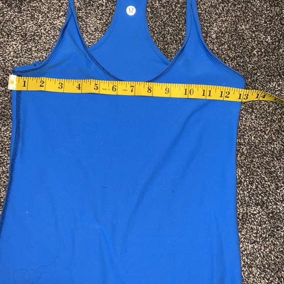 Lululemon reversible racerback tee royal blue top. - Picture 5 of 7